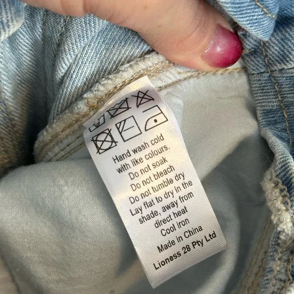 Lioness Daydream Tie Up Jean / Sky Blue Lace-Up Wide Leg Jeans - Picture 5 of 14